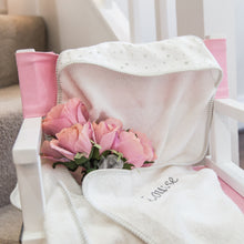 Load image into Gallery viewer, Personalised Hooded Towel Little Stars - White & Grey