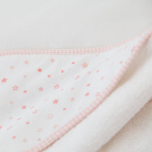 Load image into Gallery viewer, Personalised Hooded Towel Little Stars - White & Pink