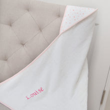 Load image into Gallery viewer, Personalised Hooded Towel Little Stars - White & Pink