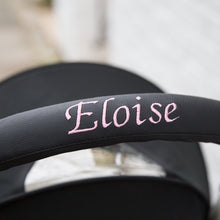 Load image into Gallery viewer, Personalised handle bar cover for Babyzen YOYO stroller embroidered with child’s name