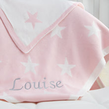 Load image into Gallery viewer, Personalised Blanket Little Stars - Pink
