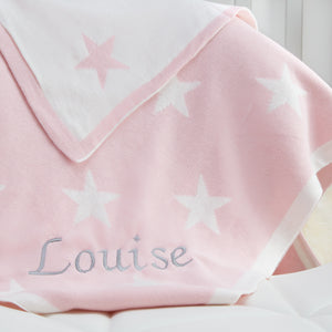 Personalised Blanket Little Stars - Pink