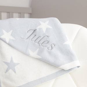 Personalised Blanket Little Stars - Grey