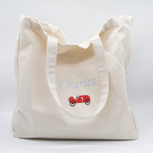 Load image into Gallery viewer, Personalised Nursery Tote Bag Car - Beige