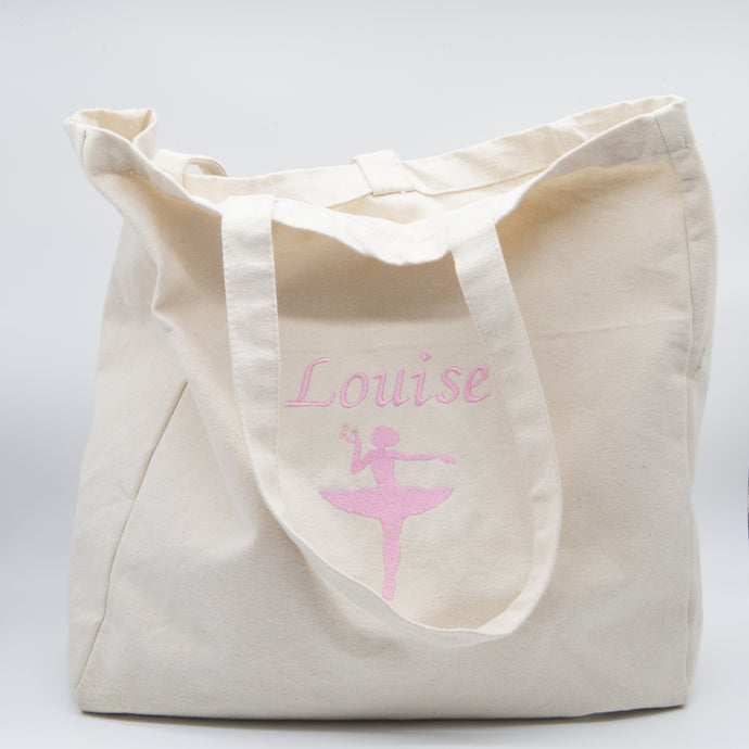 Personalised Nursery Tote Bag Dancer - Beige