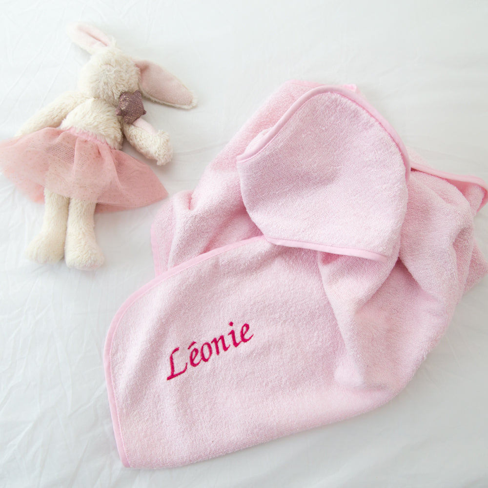 Personalised Hooded Towel - Pink