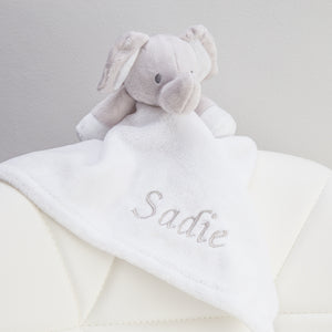 Personalised Comforter Elephant - White