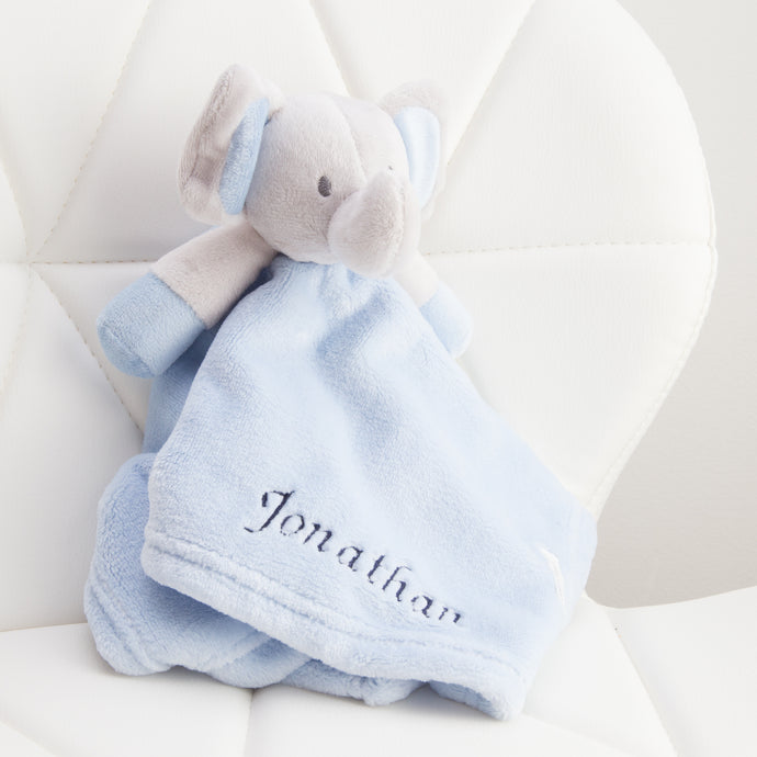 Personalised Baby Boy Gifts Comforter Elephant Blue