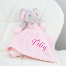Load image into Gallery viewer, Best Gift For Baby Girl Personalised Comforter Elephant