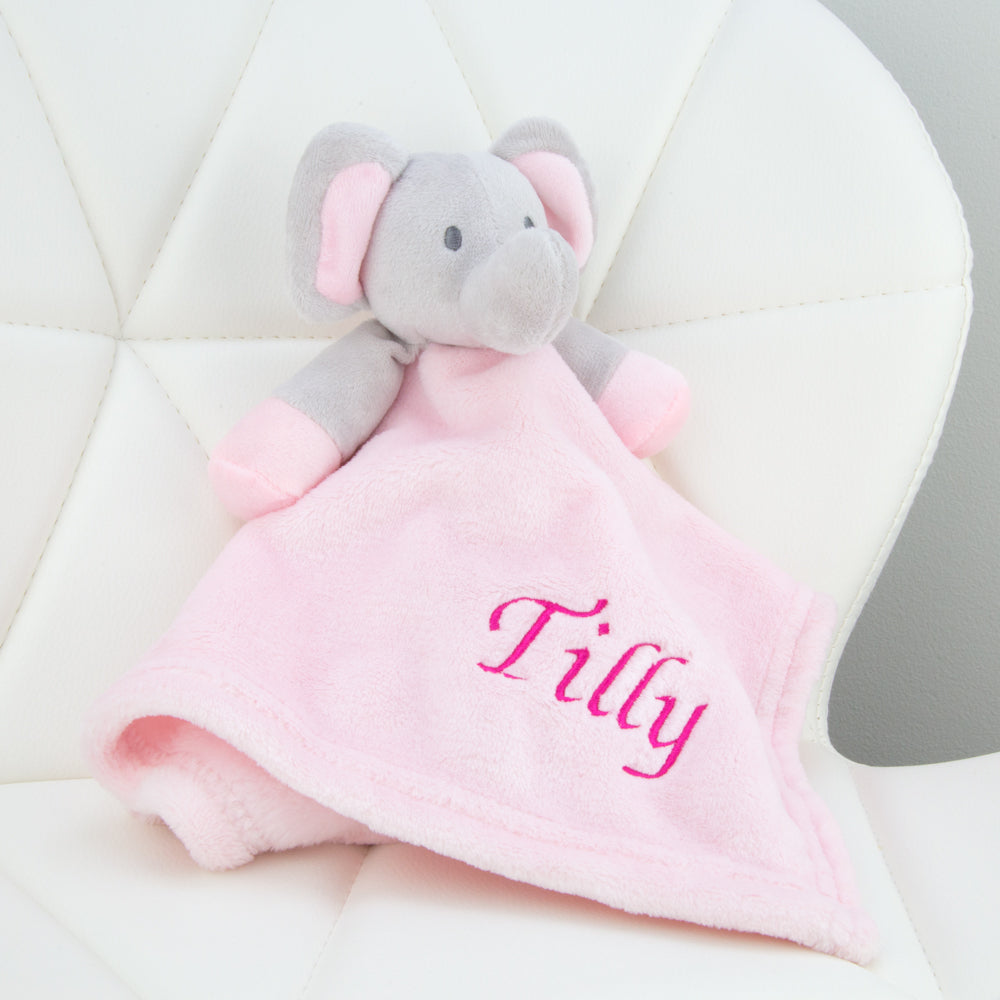 Best Gift For Baby Girl Personalised Comforter Elephant