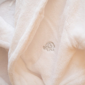 Personalised Luxury Fleece Robe Little Stars - White