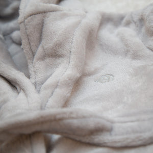 Personalised Luxury Fleece Robe Elephant - Grey