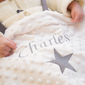 Unique Baby Gifts Personalised Blanket Luxury Star