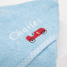 Load image into Gallery viewer, Personalised Hooded Towel Formula - Blue